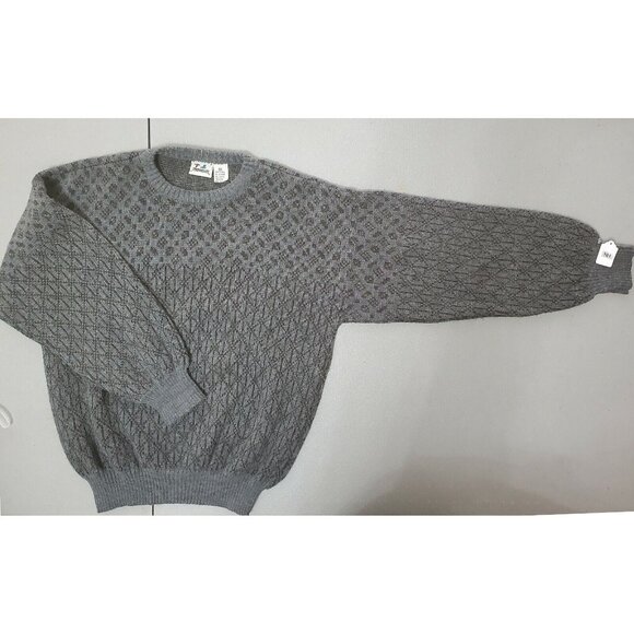 VINTAGE MAGNUM KNIT  GREY SWEATER 1990  MADE IN ITALY SIZE M #101 - Picture 4 of 6